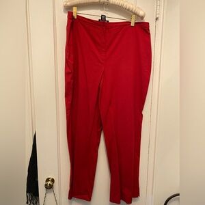 Ann Taylor Stretch Red Pants 14
